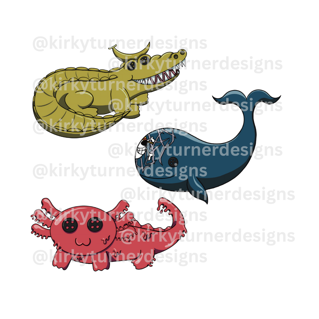 OP Creatures Button Eyes Sticker
