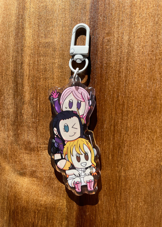 Egghead Girlies Trio Keychain