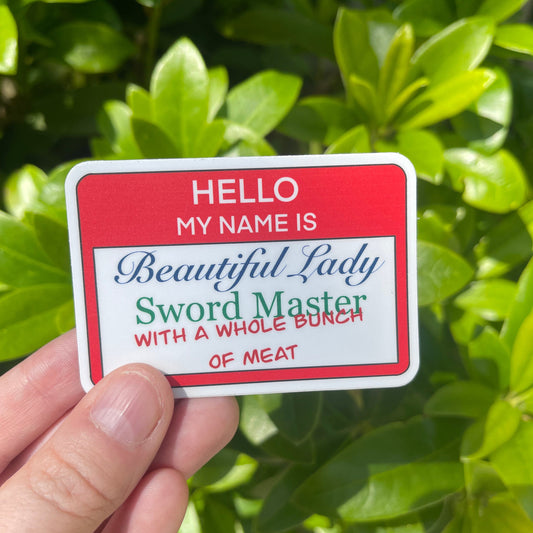 Wake Up Name Tag Sticker