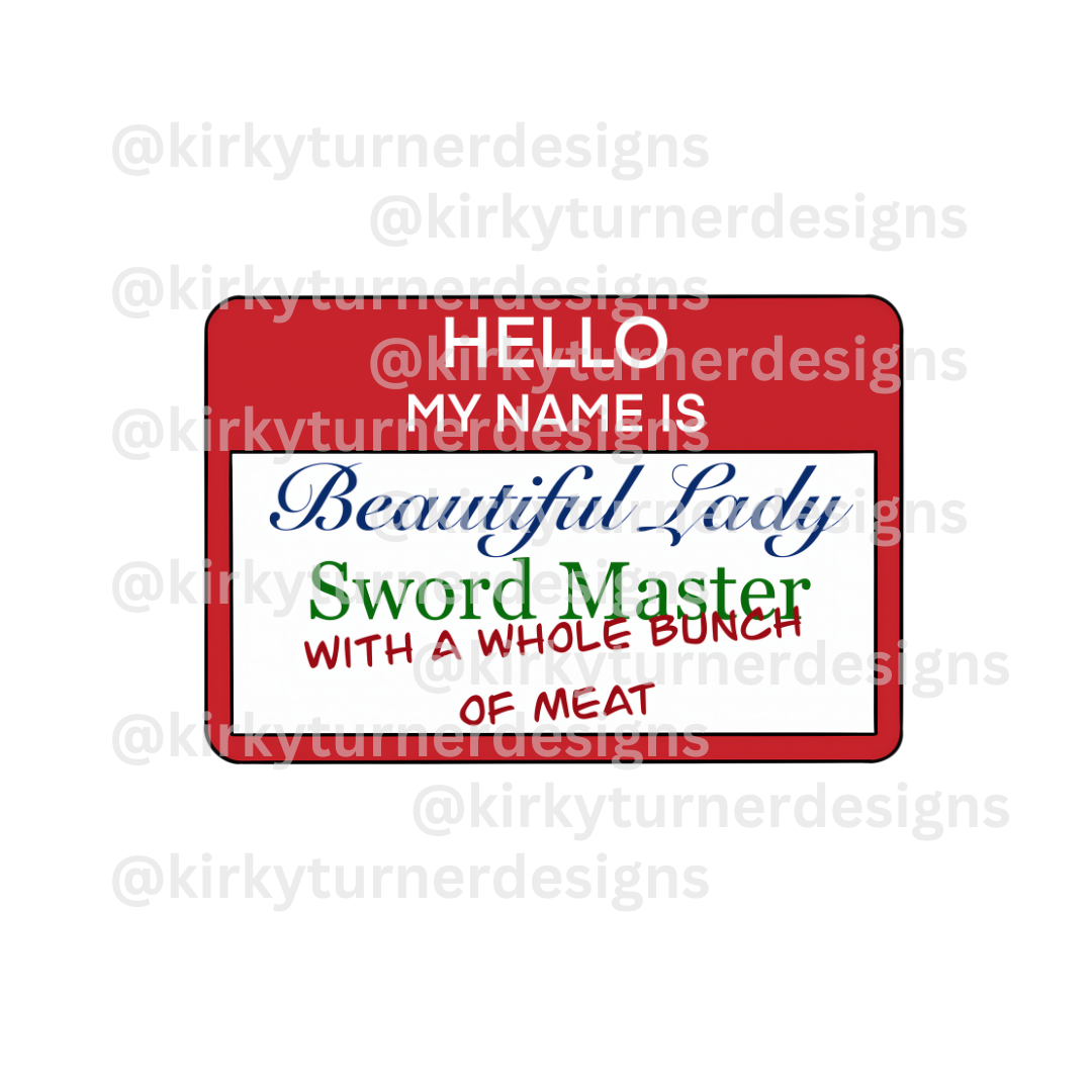 Wake Up Name Tag Sticker