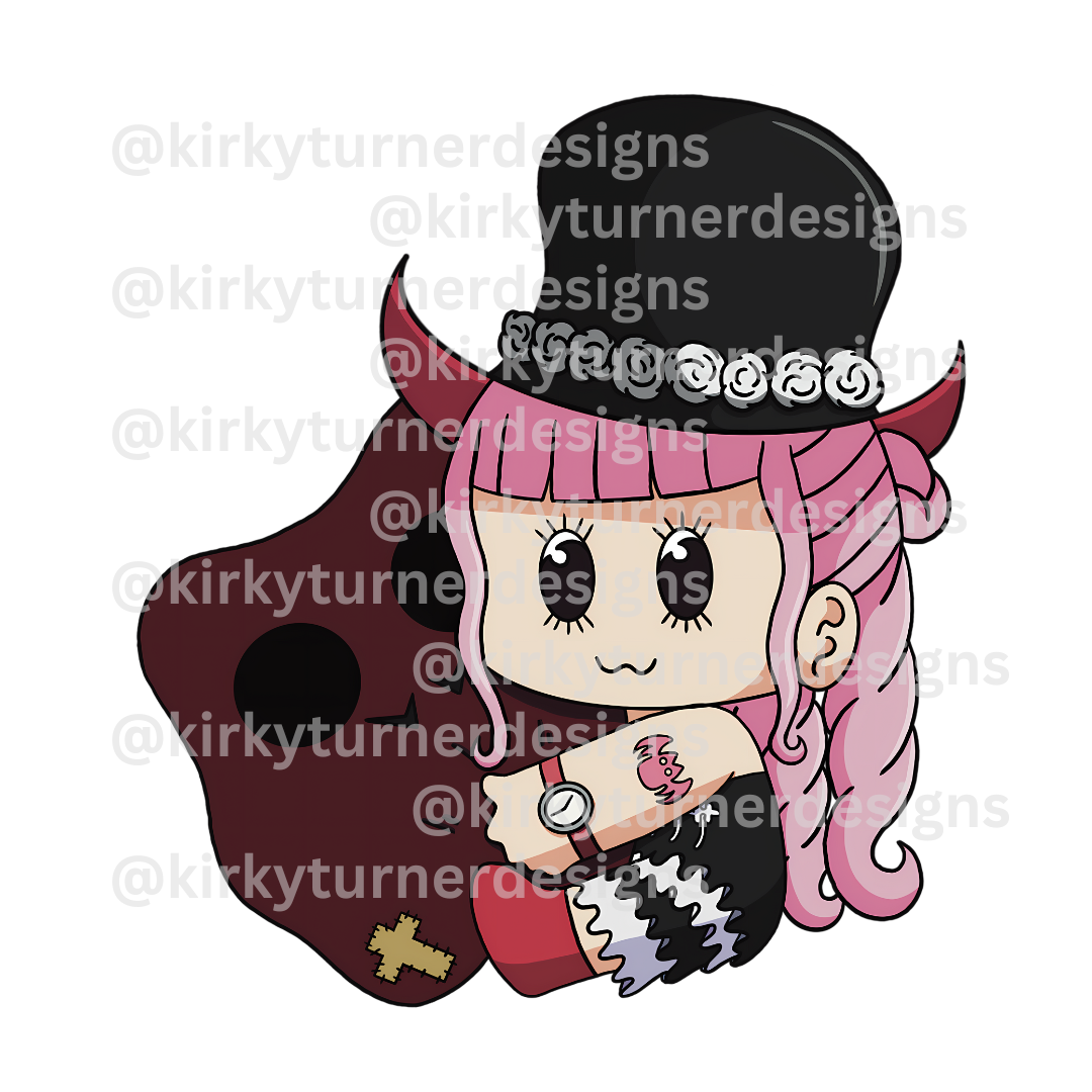 Ghost Princess with Hawkeyes Plush Keychain
